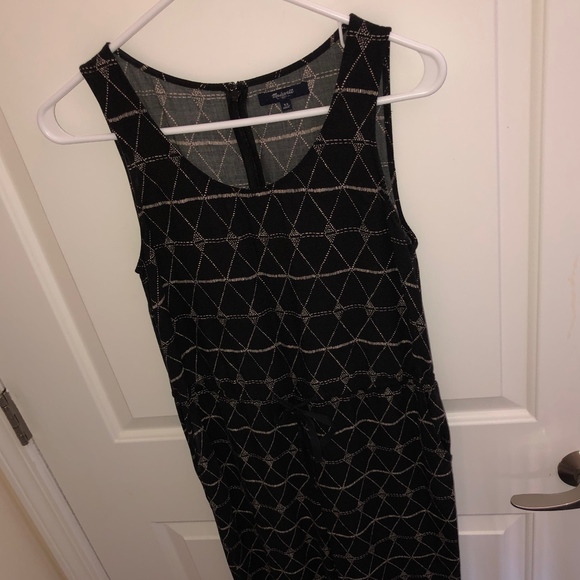 Madewell Cropped Print Drawstring Romper - Picture 1 of 4